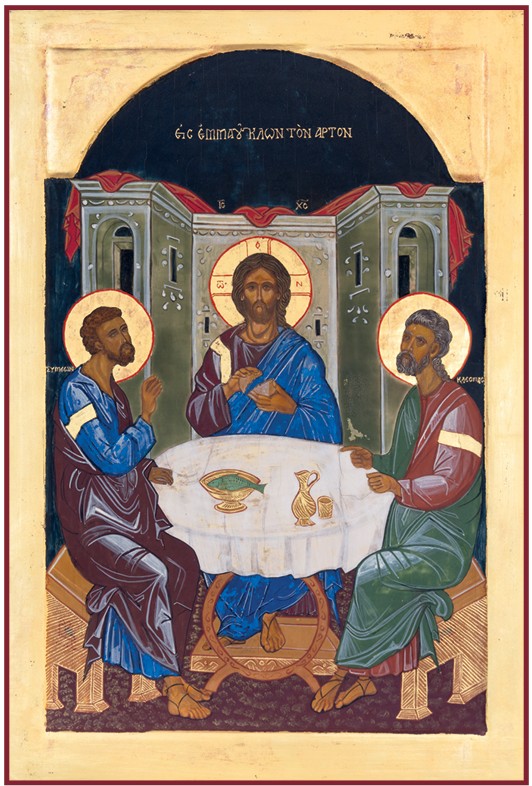 Ikone "Emmaus - Brotbrechen"